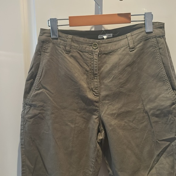 ๐ EILEEN FISHER green Cotton Hemp Tapered Ankle Pant 4 - Picture 6 of 9